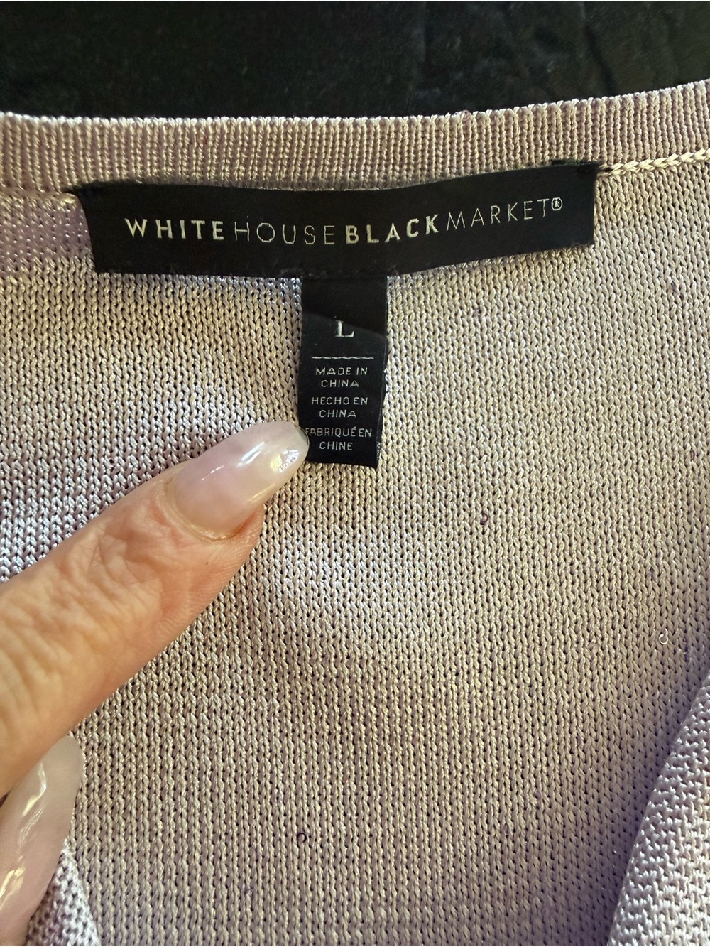 White House Black Market Light Lavender Sleeveless Draped Cowl Top - Picture 5 of 10